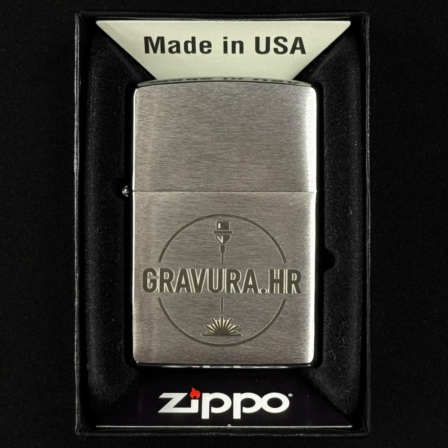 Zippo upaljač "Četkani" s gravurom