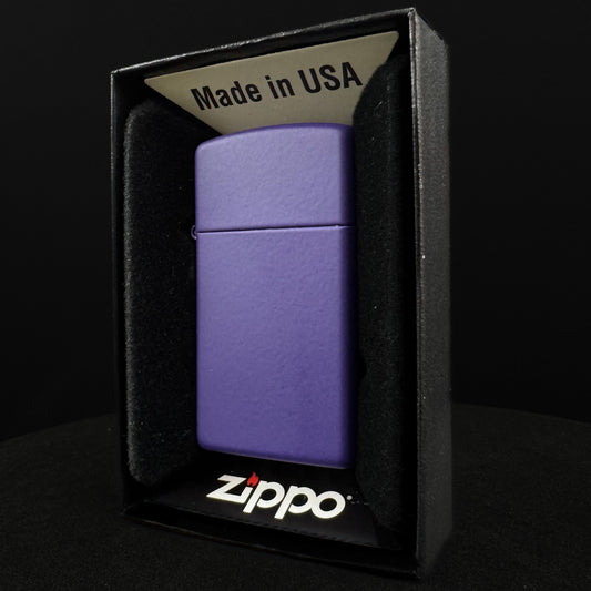 Zippo upaljač "Ljubičasti Slim" s gravurom