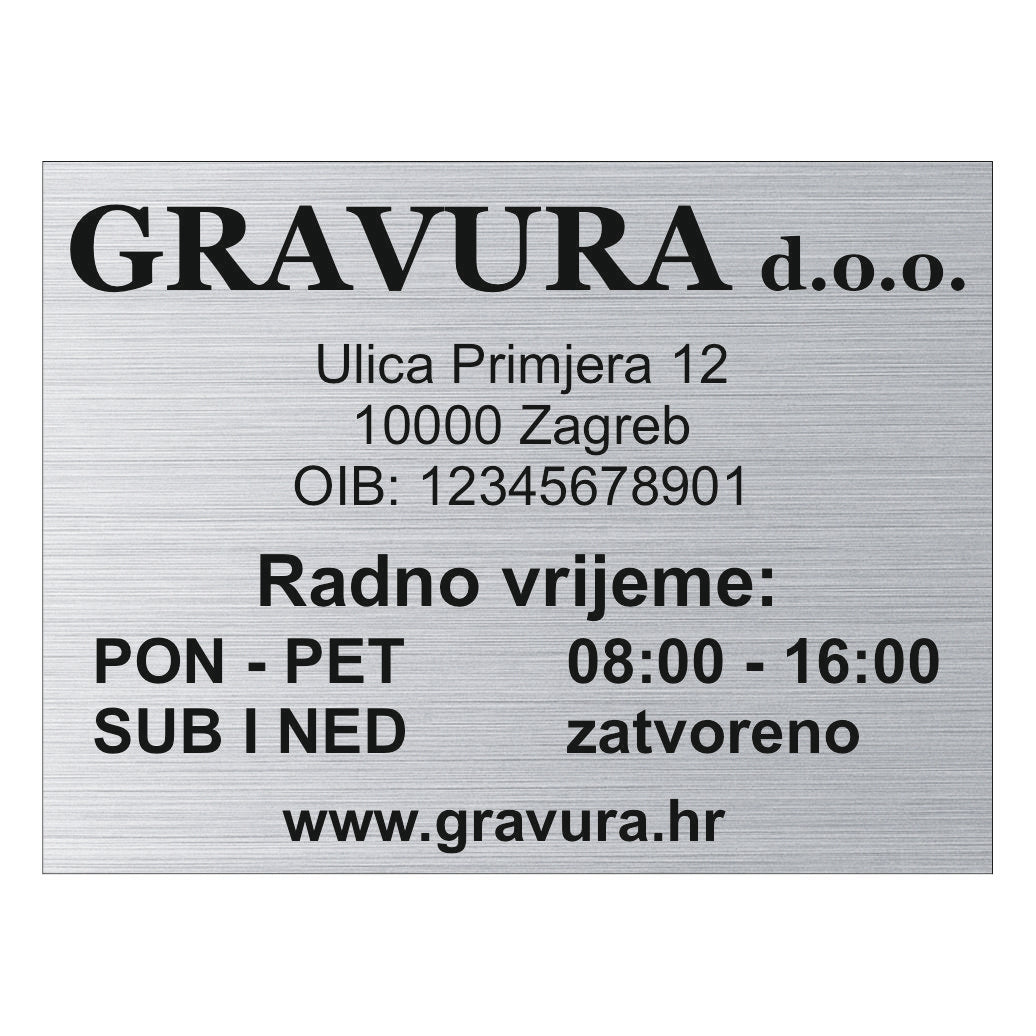 Reklamna ploča "Firma"