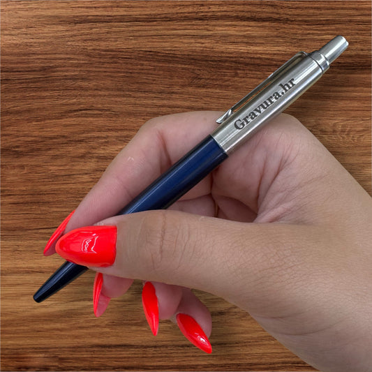 Parker Jotter Metal kemijska "Indigo plava" s gravurom