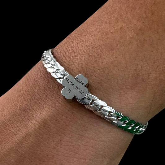 Narukvica "Djetelina" s gravurom