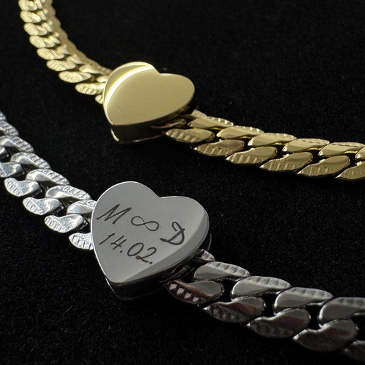 Narukvica "Srce" s gravurom