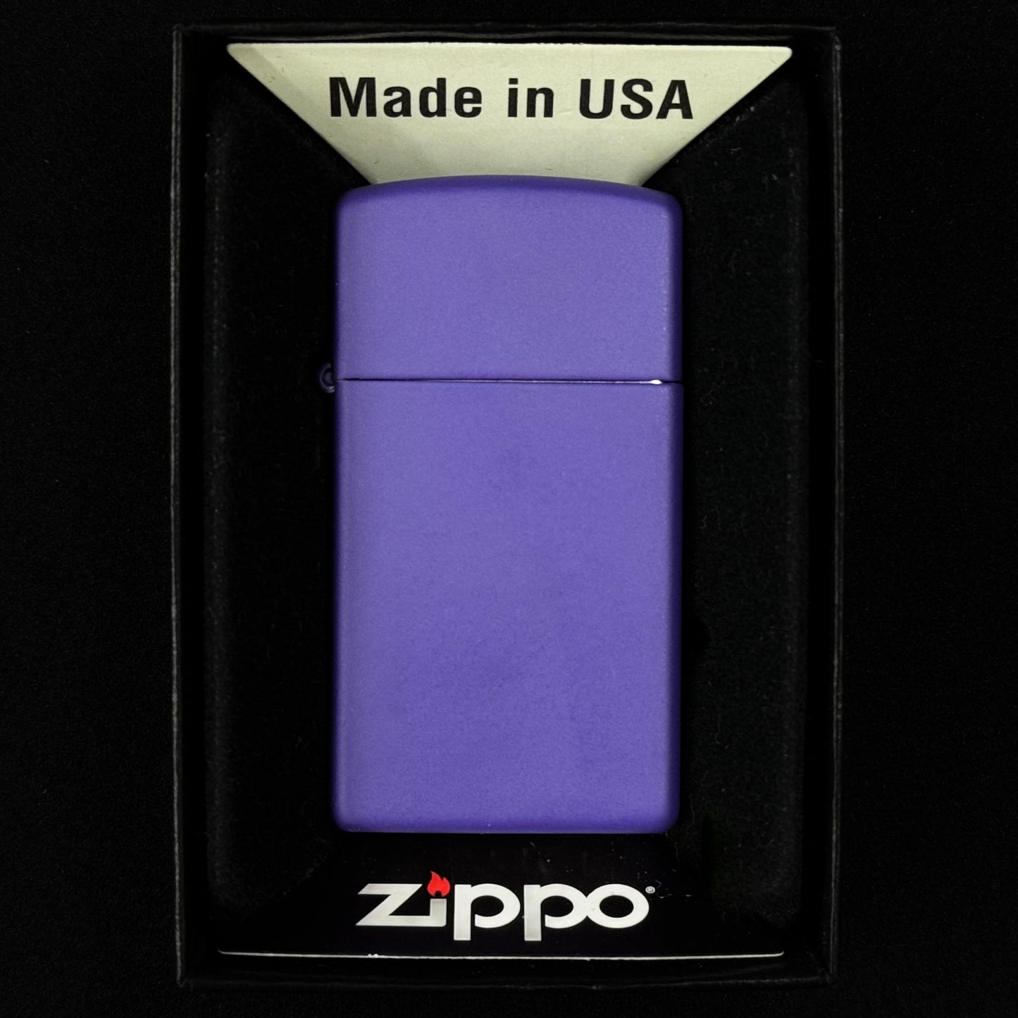 Zippo upaljač "Ljubičasti Slim" s gravurom