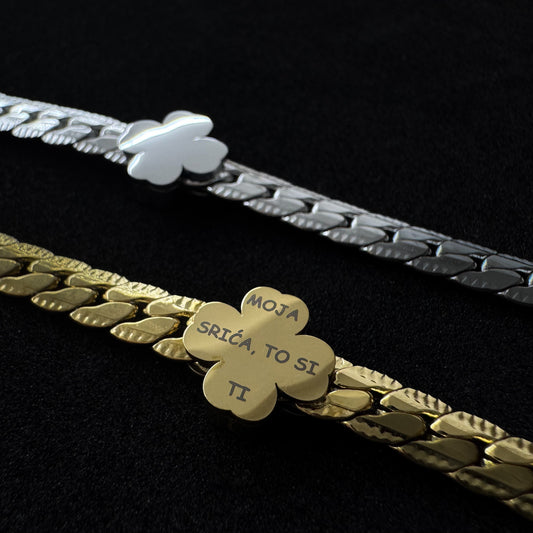 Narukvica "Djetelina" s gravurom