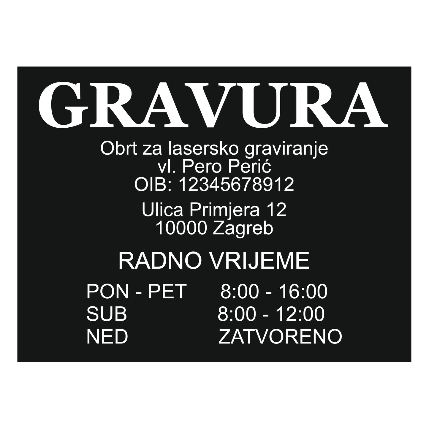 Reklamna ploča "Obrt"