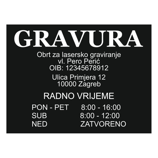 Reklamna ploča "Obrt"