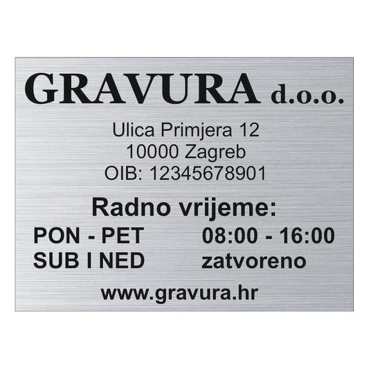 Reklamna ploča "Firma"