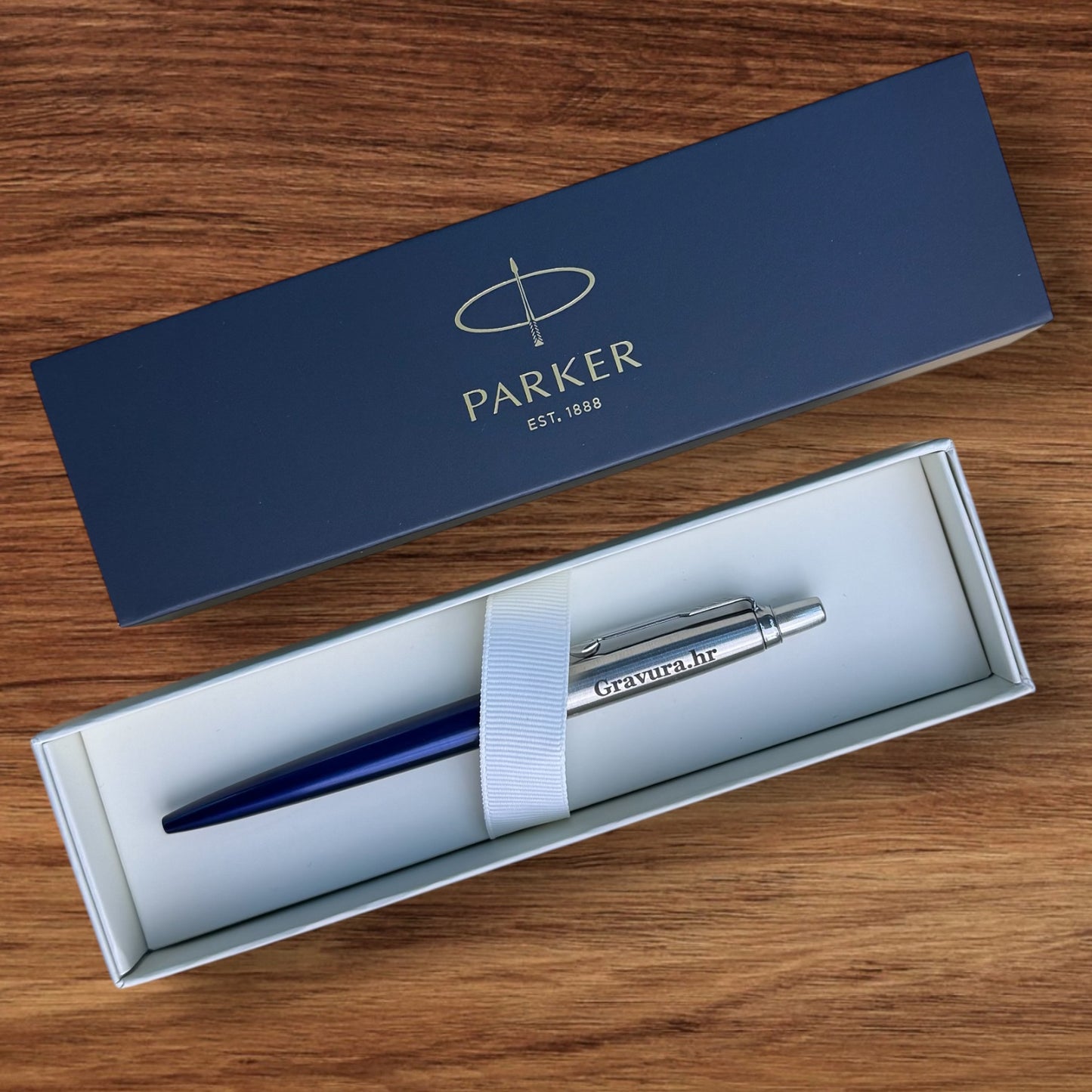 Parker Jotter Metal kemijska "Indigo plava" s gravurom
