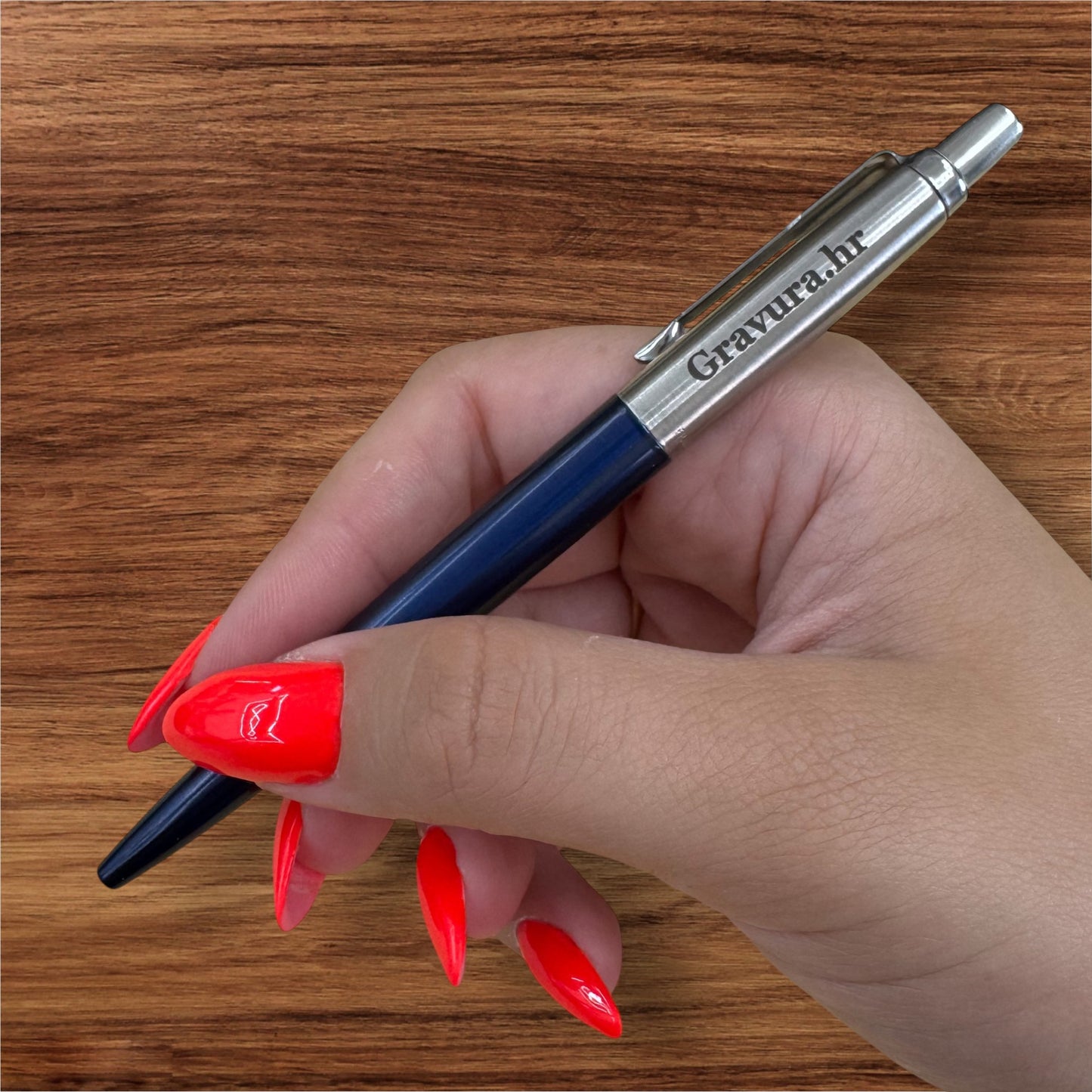 Parker Jotter Metal kemijska "Indigo plava" s gravurom
