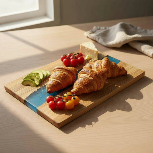 Daska bagrem "Azur" s gravurom